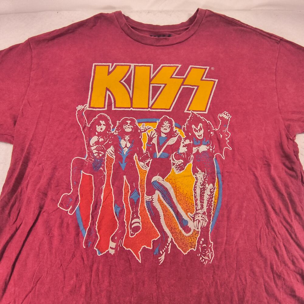 ACDC Band Crew Neck Short Sleeve Graphic T Shirt Mens Size Extra Large XL Red